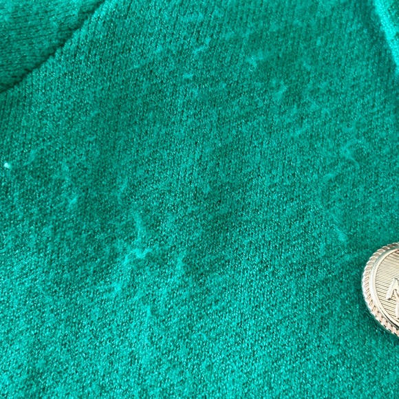 Tahari Kelly Green cardigan with brass buttons NEW - Picture 12 of 14